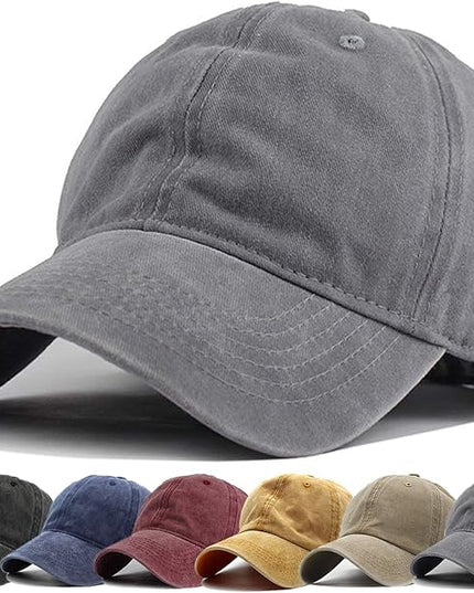 HH HOFNEN Men Women Washed Distressed Twill Cotton Baseball Cap Vintage Adjustable Dad Hat