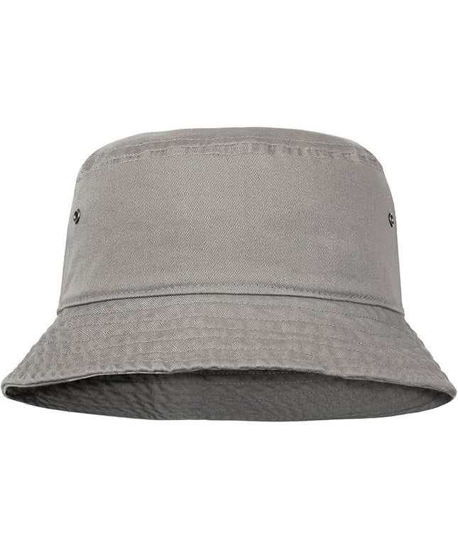 Falari Men Women Unisex Cotton Bucket Hat 100% Cotton Packable for Travel Fishing Hunting Summer Camp