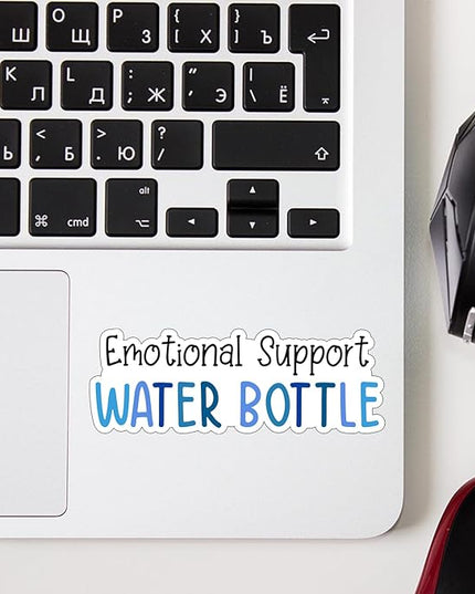 (3 pcs) Emotional Support Water Bottle Sticker Motivational for Tumbler, Funny Sarcastic Phrase Inspirational Quote Vinyl Decal for Kindle Laptop Water Bottle Phone Hard Hat - 3x1.1