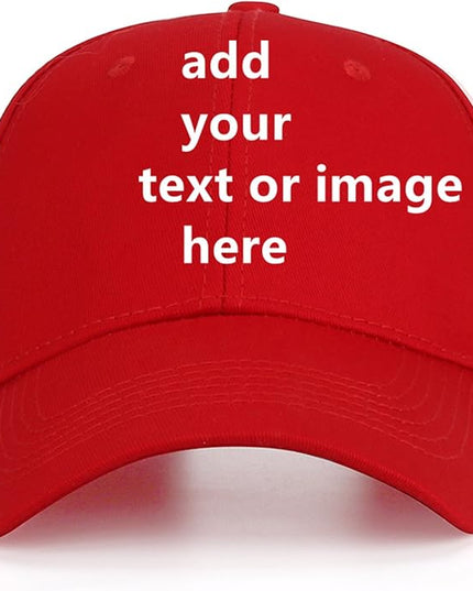 Custom Baseball Cap with Your Text for Men Women,Personalized Adjustable Trucker Caps Casual Sun Peak Hat for Gifts
