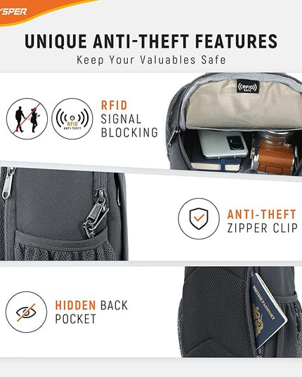 SKYSPER Sling Bag RFID Cross Body Bag Recycled Crossbody Backpack Travel Daypack