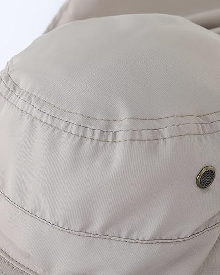 Home Prefer UPF50 Mens Sun Hat with Neck Flap Quick Dry UV Protection Cap Womens Wide Brim Fishing Hat Neck Flap Beach Garden