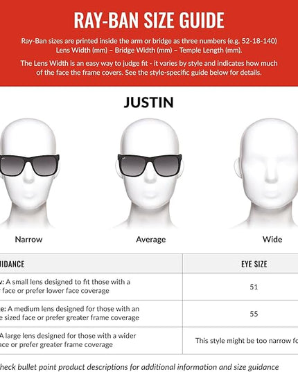 Ray-Ban RB4165 Justin Rectangular Sunglasses