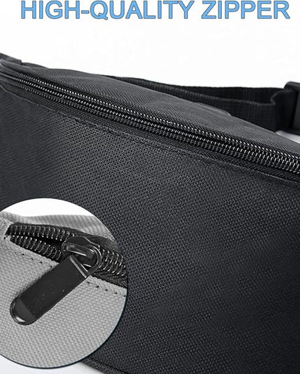 DAITET Crossbody Fanny Pack for Men&Women,Large Waist Bag & Hip Bum Bag with Adjustable Strap for Outdoors Workout Traveling Casual Running Hiking Cycling