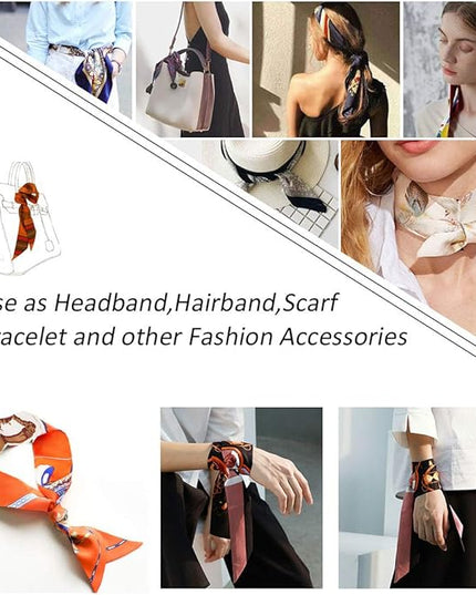 kcctoo 2/6/10Pack Scarf Bags for Women Handbag Scarfs Band Hair Neck Scarves Fashion Gifts