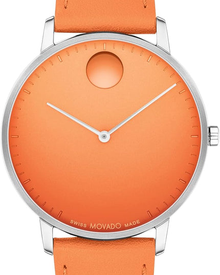 Movado Face Men's Luxury Quartz Watch - Swiss Movement - Water Resistance 30 Meters (3ATM) - Elegant Timepiece - Gift for Him - 41mm