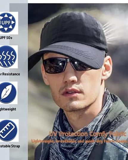 VOASTEK Running Hats for Men Baseball Cap Outdoor Essentials Runner Hat Jogging Cap Tennis Golf Workout Hats