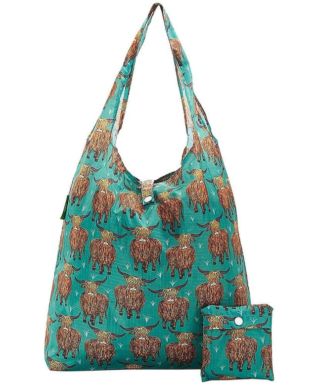 ECO CHIC Foldable Reusable Grocery Bags - Lightweight, Recycled & Reusable Shopping Bag - Waterproof Packable Tote