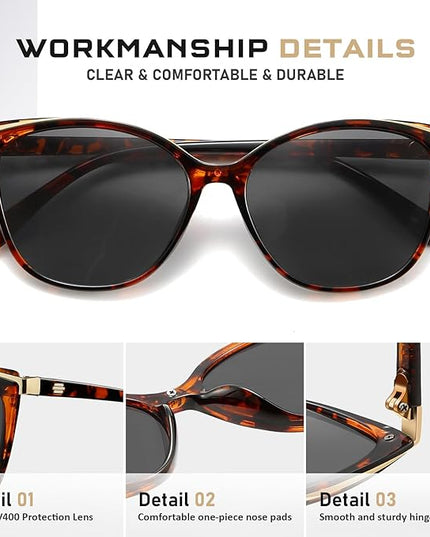 Trendy Cat Eye Sunglasses for Women Fashion Cateye UV400 Protection Glasses CL22017