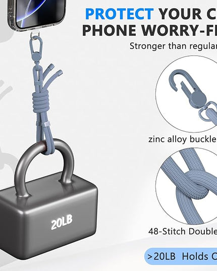 4 Pack Phone Lanyard & Wrist Strap, Cell Phone Lanyard for Around The Neck Adjustable Phone Strap for Most Smartphones