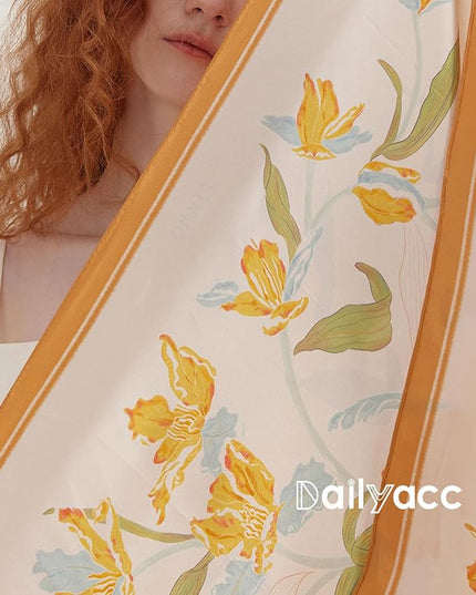 Dailyacc Hair Bandanas Scarf For Women Lightweight Fashion Neck Silk Satin Head Scarves For Sleeping Handbags Scarf