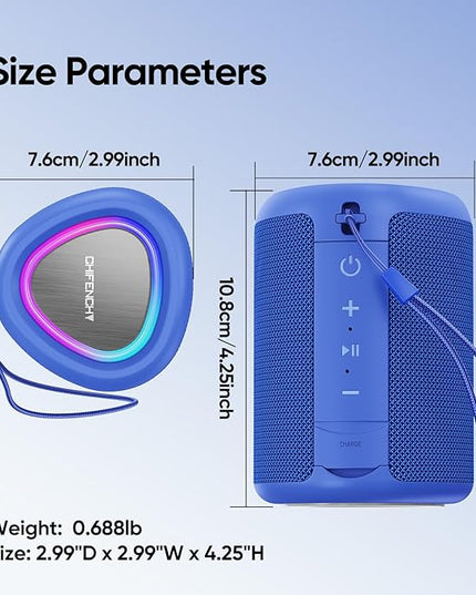 Portable Bluetooth Speaker Valentines Gifts For Him: Powerful Crystal Clear Sound/Romantic Light/IPX5 Waterproof/All Day Playtime/BT 5.3/TWS Paring,Small Wireless Speaker for Outdoor|Travel|Date Night
