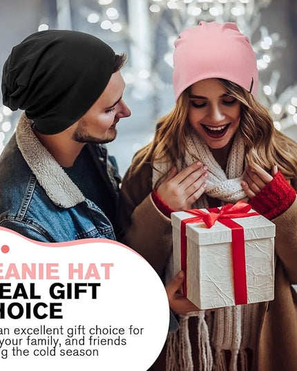 Slouchy Beanie for Women Men Soft Cotton Chemo Hats Double-Layer Warm Beanie Cap for Daily Wear & Transitional Seasons