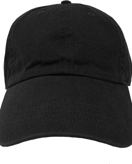 Glory Max 100% Cotton Baseball Cap Classic Plain Low Profile Golf Dad Hat Buckle Adjustable