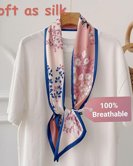 Dailyacc Hair Scarf for Women Fashion Silky Satin Headscarf Wrap Breathable Lightweight Neck Scarves For Handbag