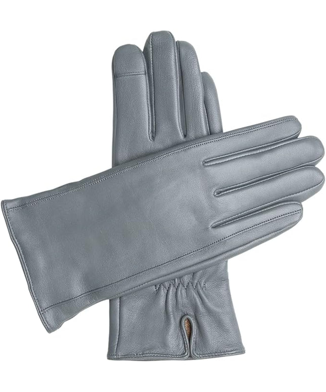 Downholme Touchscreen Leather Cashmere Lined Gloves for Women