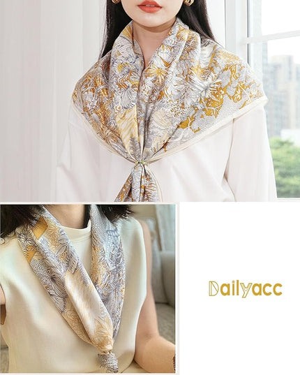 Dailyacc Hair Bandanas Scarf For Women Lightweight Fashion Neck Silk Satin Head Scarves For Sleeping Handbags Scarf