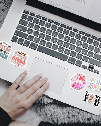 300PCS Motivational & Affirmation Stickers – for Vision Board, Positive Inspirational Decals for Water Bottles, Laptops, Planners, Journals, Scrapbooks & Teachers