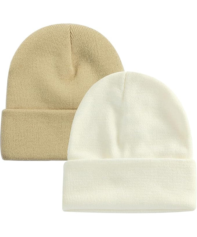 ZOORON 1&2 Pack Beanie for Men Women Slouchy Beanie Hats Winter Knit Caps Soft Ski Hat Unisex