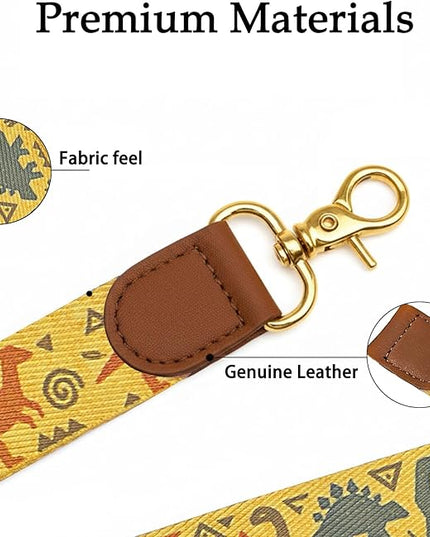 Phone Lanyard Crossbody with Wrist Strap, Adjustable Retro Dinosaur Neck & Wrist Lanyard for Phones and Case Accessories