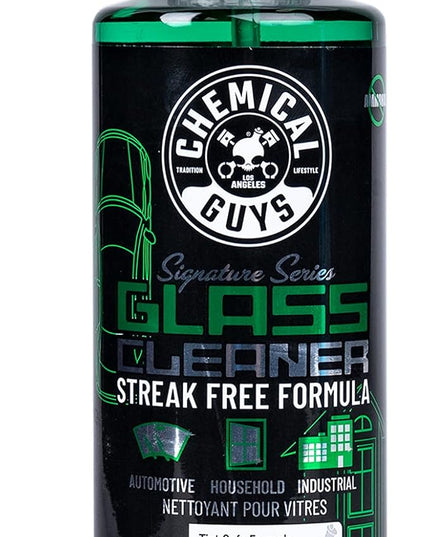 Chemical Guys Glass Cleaner Signature Series - Ammonia-Free Window and Mirror Spray for Cars, Trucks, SUVs, and RVs - Safe for Tinted Glass, Windshields, Household Windows & Interior Surfaces - 16 oz