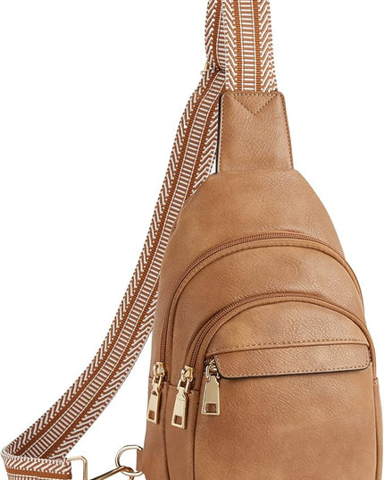 BOSTANTEN Small Sling Bag for Women Leather Crossbody Bags Fanny Pack Chest Bag for Travel