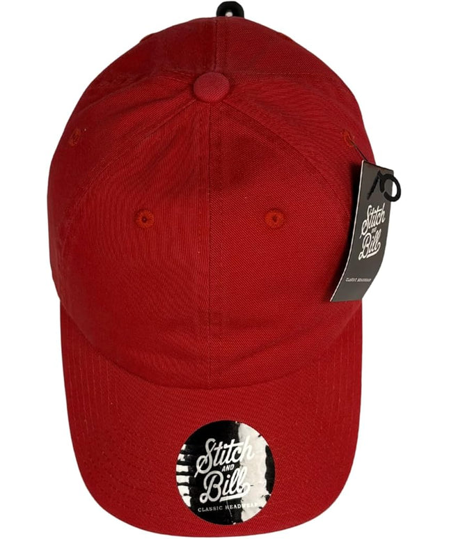 Stitch and Bill Mens Athletic Deep-Crown Baseball Cap 100% Soft Cotton Unstructured Dad Hat Outdoors Adjustable