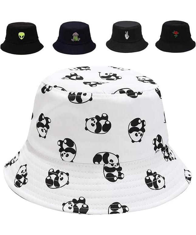 Cotton Bucket Hat for Women Men Summer Travel Sun Beach Bucket Cap, Unisex Outdoor Fisherman Hat