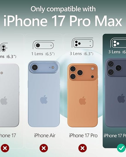 FireNova Magnetic for iPhone 17 Pro Max Case, Compatible with MagSafe, [Integrated Silicone Camera Control Button] [Camera Protection] Anti-Scratch Microfiber Lining Phone Case, 6.9", Teal