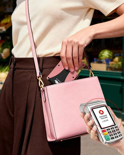 furid Small RFID Wallet for Women: Slim Minimalist Metal Card Wallets with Money Clip - Front Pocket Credit Cards Holder for Work Business Travel - Gift for Wife Mother