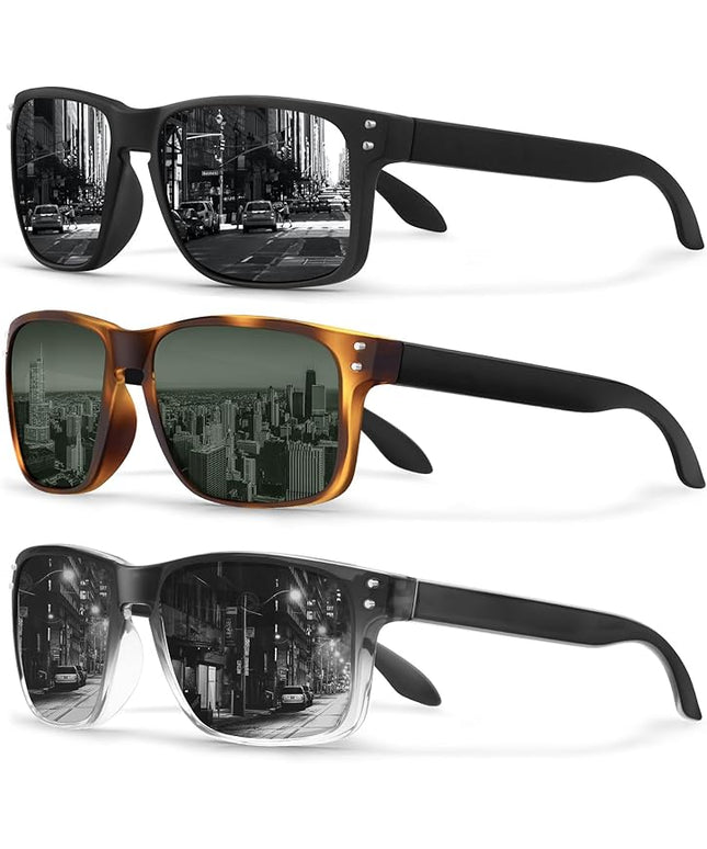 KUGUAOK Polarized Square Sunglasses For Men and Women Matte Finish Sun Glasses UV Protection Glasses