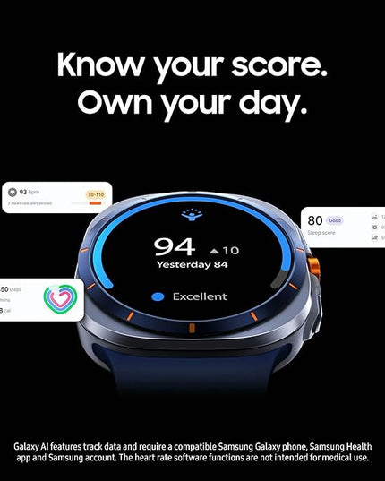 Samsung Galaxy Watch Ultra (2025) 47mm LTE Smartwatch, Titanium Casing, Advanced Sleep Coaching, Running Coach, Energy Score, Heart Rate Tracking, GPS, Titanium White [US Version, 2 Yr Warranty]