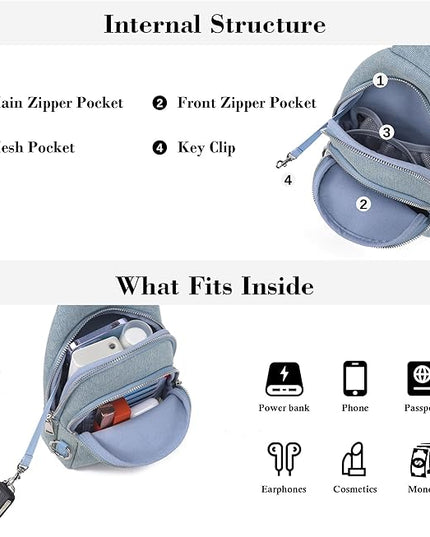 Anti Theft Crossbody Bags for Women Leather Sling Bag Cross Body Travel Purse Chest Bags Fanny Pack Gift Teen Girl