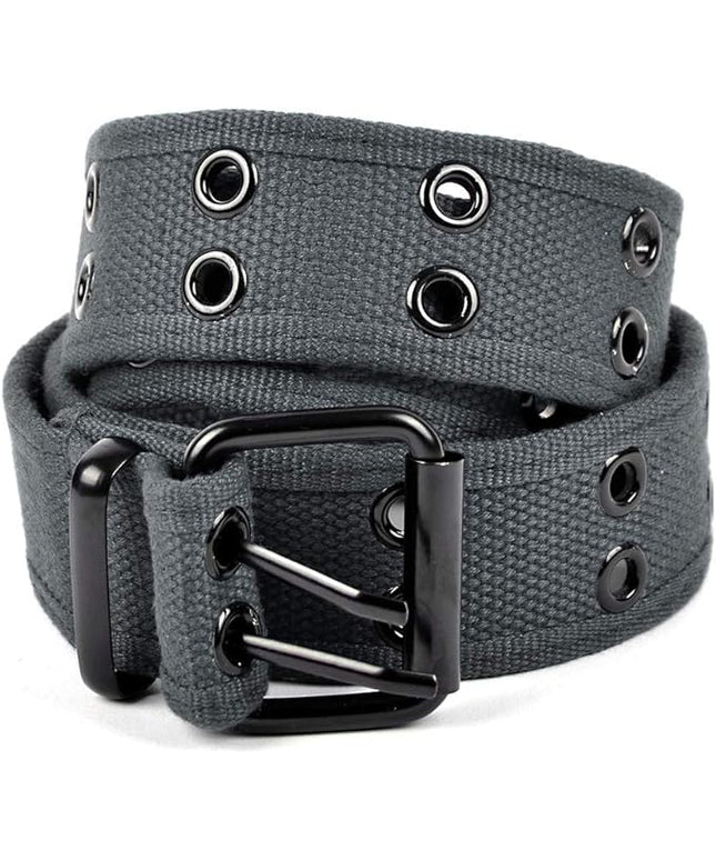 Boxed Gifts Parquet Casual Canvas Belt - Double Hole, Double Grommets for Men & Women