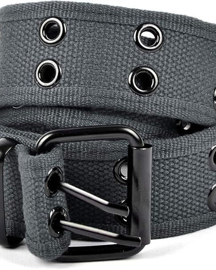 Boxed Gifts Parquet Casual Canvas Belt - Double Hole, Double Grommets for Men & Women