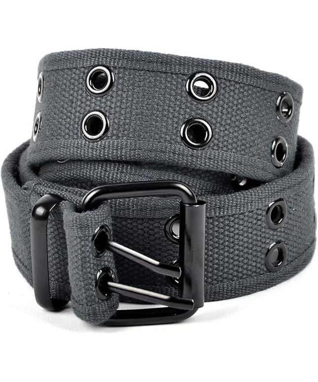 Boxed Gifts Parquet Casual Canvas Belt - Double Hole, Double Grommets for Men & Women