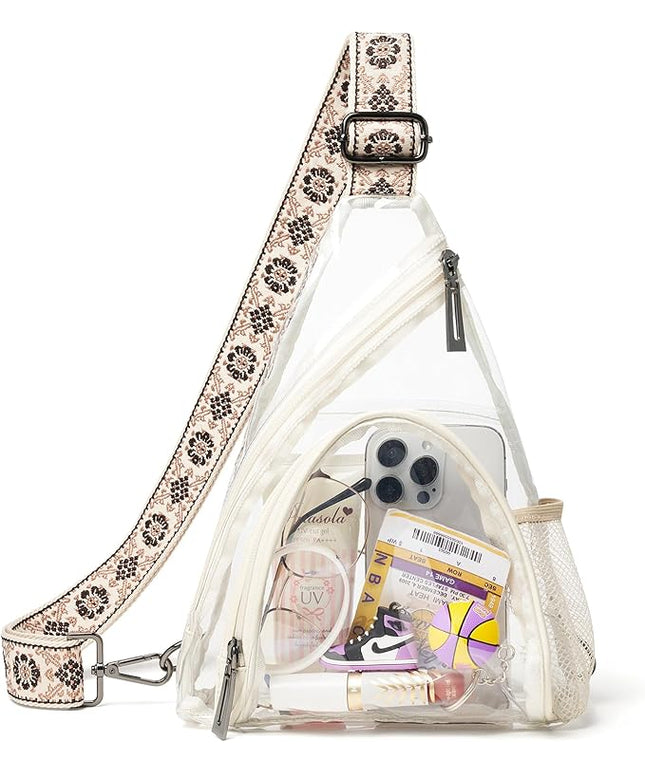 7L Sling Bag For Women Men Backpack Fanny Pack Crossbody Chest Travel Shoulder Belt Bags Purse Handbag PU Leather