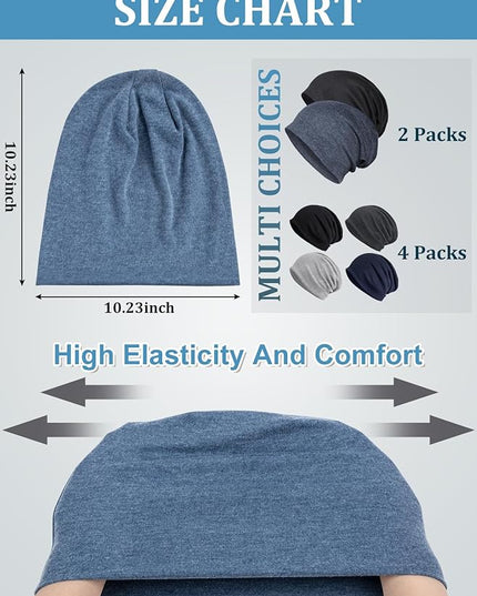 Senker Fashion Slouchy Beanie Hats for Women Men, Chemo Headwear Cotton Beanies Soft Lightweight Chemo Skull Cap Elastic