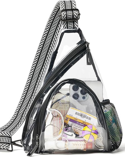 7L Sling Bag For Women Men Backpack Fanny Pack Crossbody Chest Travel Shoulder Belt Bags Purse Handbag PU Leather