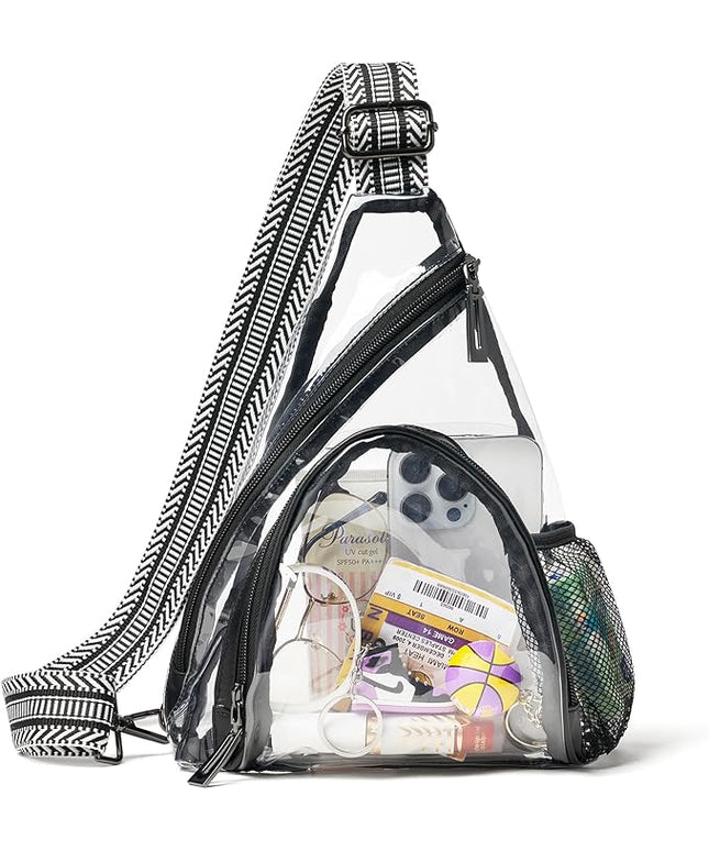 7L Sling Bag For Women Men Backpack Fanny Pack Crossbody Chest Travel Shoulder Belt Bags Purse Handbag PU Leather
