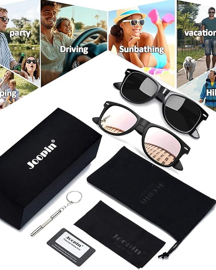 Joopin Square Sunglasses Polarized UV Protection Trendy Designer Sun Glasses Men Women