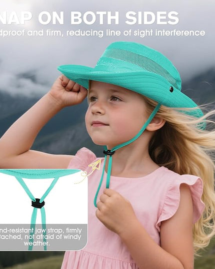Century Star Outdoor Kids Sun Hat UPF 50+ Quick Dry Adjustable Bucket Hat Windproof Waterproof Beach Fishing Safari Hat