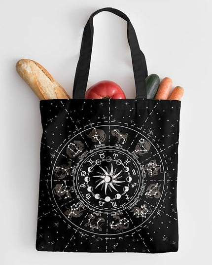 Horaldaily Canvas Tote Bag,Reusable Shoulder Tote Bag for Women Lady Casual Vacation, Shopping, Work, Gym