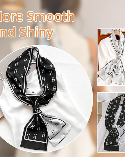 Dailyacc Hair Scarf for Women Fashion Silky Satin Headscarf Wrap Breathable Lightweight Neck Scarves For Handbag