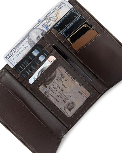 Montana West Womens Wallet Small Western Embossed Floral Wallet for Women Trifold Card Holder Wallets Ladies Female RFID Blocking Wallets Coffee with ID Window
