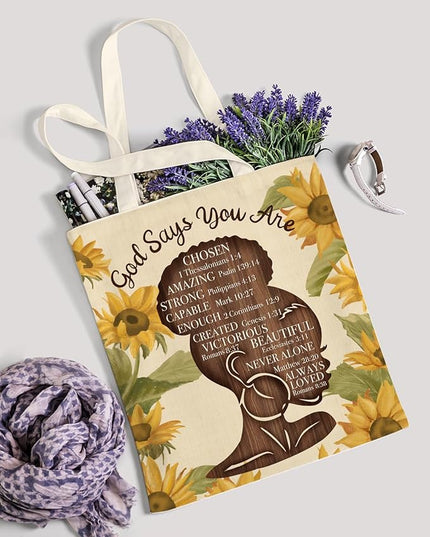 AUSVKAI Canvas Tote Bag for Women, Aesthetic Cute Grocery Grocery Reusable Cotton Gift Bag for Shooping Beach Trendy Gifts