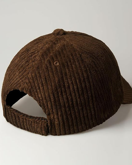 CHOK.LIDS Everyday Corduroy Baseball Cap for Men and Women Dad Hat Unisex Adjustable Lightweight Polo Style Curved Brim