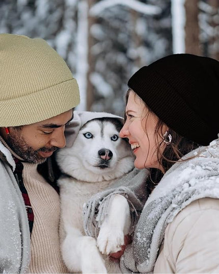 ZOORON 1&2 Pack Beanie for Men Women Slouchy Beanie Hats Winter Knit Caps Soft Ski Hat Unisex