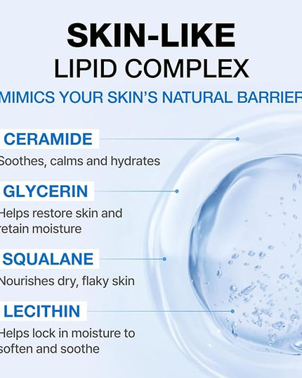 Physiogel DMT Face & Body Lotion – 72-Hr Hydration for Dry & Sensitive Skin, Skin Barrier Repair with Ceramide, Fragrance-Free, Non-Comedogenic, Dermatologist-Tested, Korean Skincare (13.5 fl oz)