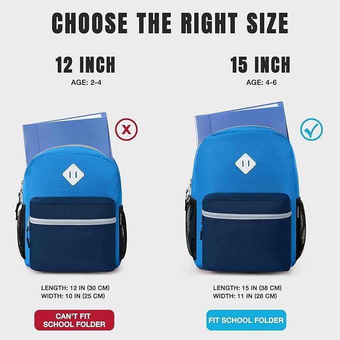 STEAMEDBUN Toddler Backpack Boy 2-4, Kids Backpack Boys, Preschool Daycare Travel Small- 12inch